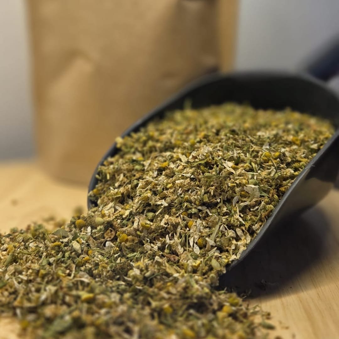 Kamillenblüten geschnitten