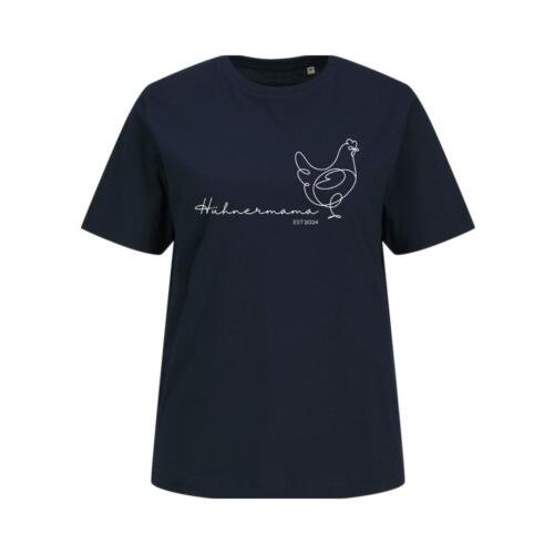 tshirt hühnermama navy