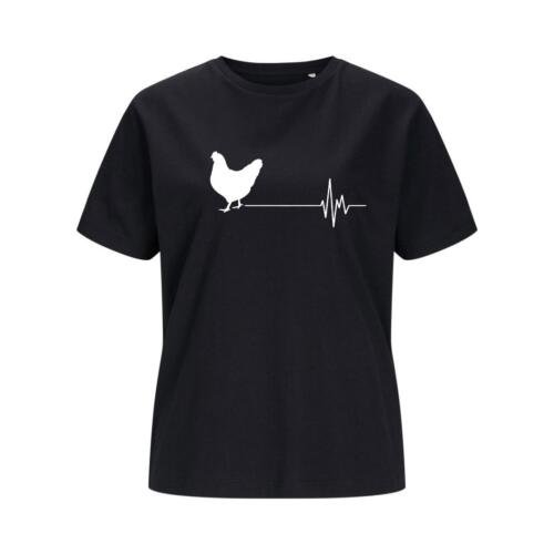 Tshirt heartbeat schwarz